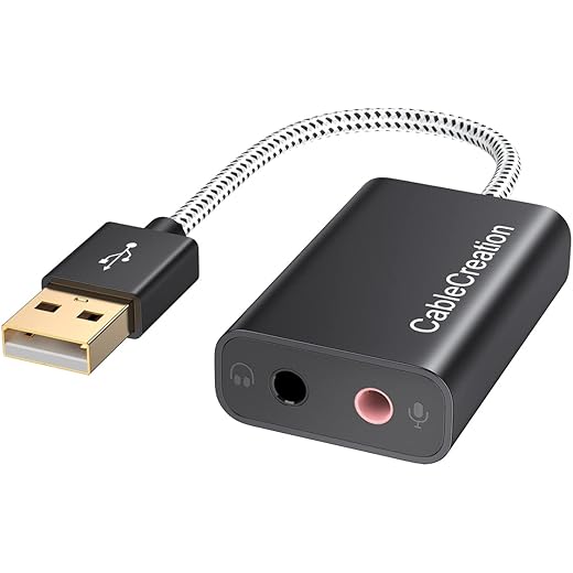 CableCreation USB Audio Adapter 3.5mm