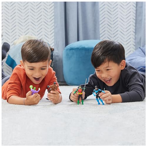 Dc Comics 6067420 Batman, Team Up 4-Pack (Amazon Exclusive), Batman, The Joker, Robin, Nightwing 4-Inch Action Figures thumb #2