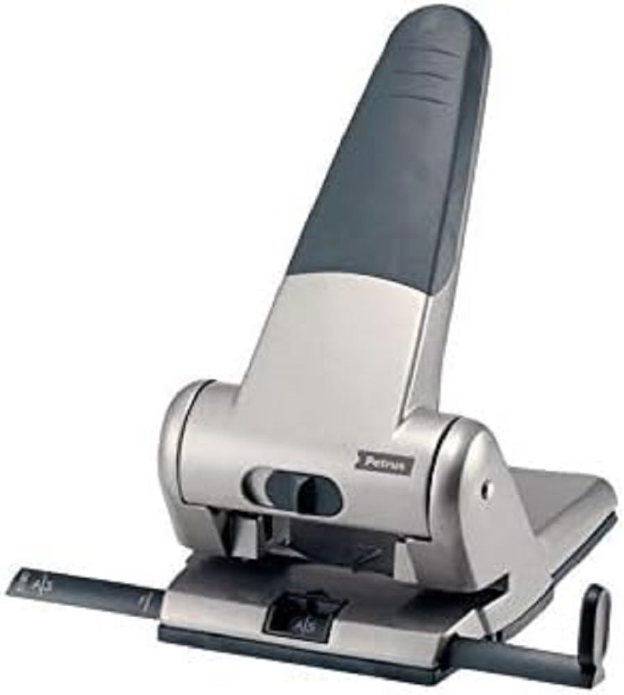 Taladrador petrus 305 metalico capacidad de 65 hojas color plata