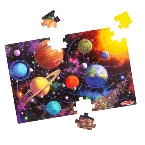 Melissa & Doug Solar System Jumbo Floor Puzzle, 48-Piece Space-Themed Jigsaw Puzzle with Planet Guide, 3 x 2 Foot Kids Puzzles for Toddlers Ages 3+...