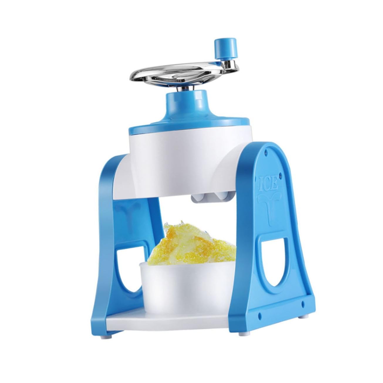 Balacoo Ice Shaver Machine Manual Shaved Ice Maker Mini Ice Crusher for Home Pp Material Easy Operation for Summer