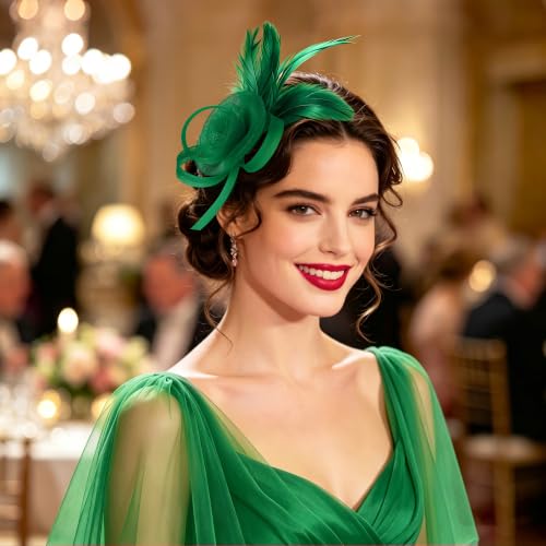 Sombrero fascinator para mujer con clip miniatura 2