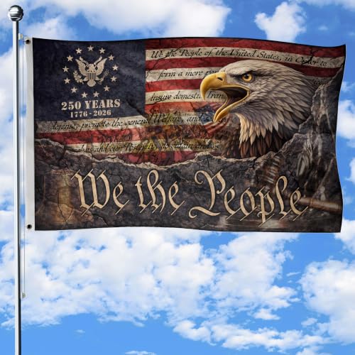 We The People Flag 1776-2026 Anniversary Flag Brass Grommets 3x5 Ft 2