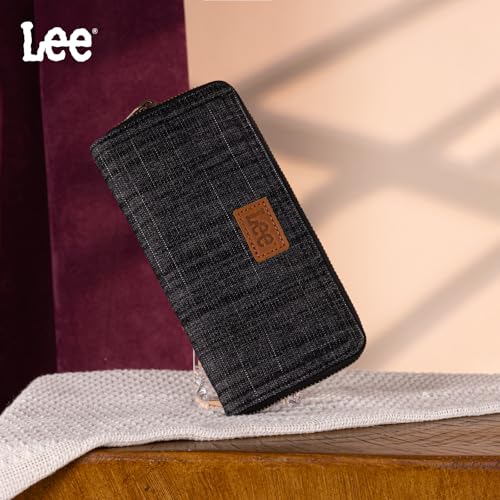 X Lee Black Wallet Women Female Ladies Girls Card Cases and Money Oganizer Large Long Cell Phone Wallet with Qualited Zipper Lightweight Minimalist and Versaltile4