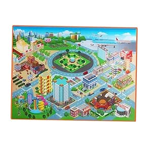 TOYANDONA Baby Speelkleed Speelkleed Kids Tapijt Peuter Speelkleed Kinderen Tapijt Tapijt Vloermatten Voor Auto’S Voor Peuter Verkeer Mat Voor Kinderen Gamepad Kaart Baby Mat Speelgoed Baby