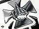 BIKE-label Tankpad 3D Iron Cross Chrom-Optik Tank-Schutz für Motorrad-Tank 502260VA