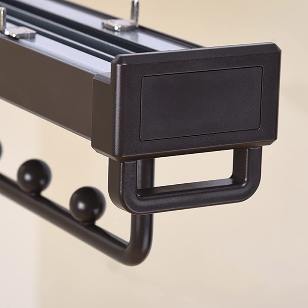 Wyciągana szyna na ubrania z systemem buforowym, teleskopowy wieszak na ubrania drążek na ubrania organizer do szafy regał magazynowy oszczędzający miejsce-47cm