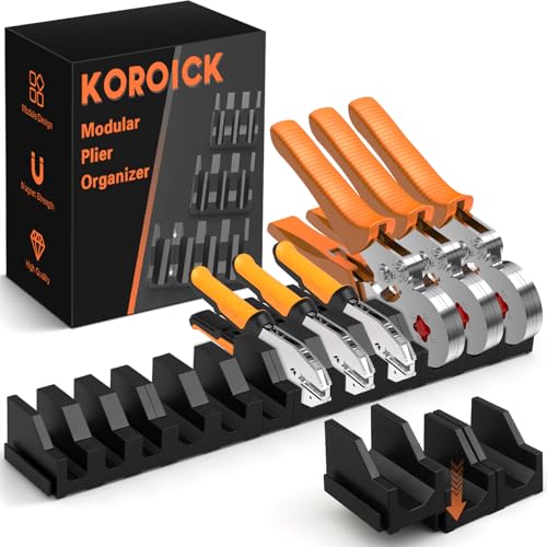 Magnetic Plier Organizer - Expandable Multiple Spacing Modular Tool Box Organizers Tool Drawer Organizer Tool Storage Plier Rack - 12 Holders