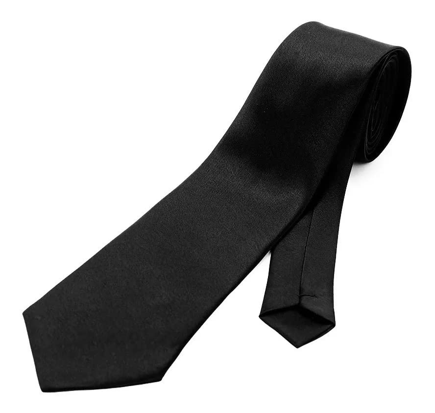 KARECATO Gravata Tradicional Luxo Homens Slim Fit Preta