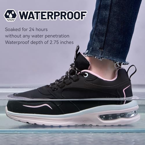 Image of LANSNBO Waterproof Shoes for Women Wide Width Non Slip Sneakers for Work Chefs Food Service Water Resistant Walking Shoe Lightweight Slip Resistant Fashion Footwear for Nurse