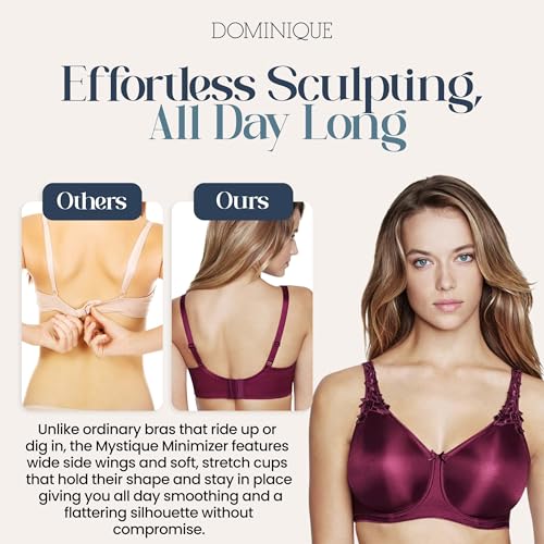 Image of Dominique Mystique Minimizer Bra #7000 - Seamless Full Figure Underwire Lingerie for Women, Smooths & Shapes