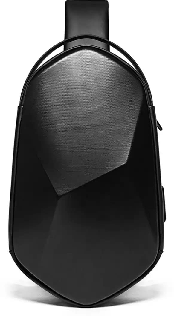 Red Lemon Unisex-adult Bange Series Rhombus Shell Design Waterproof Sling Bag with USB Charging (Black) (B09VGNTDRZ) Amazon Price History, Amazon Price Tracker