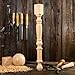 Handmade Beech Wood Table Leg – Rustic Farmhouse Style – Unfinished for DIY Furniture Projects – Turned Design (29 Inch / 73 cm)