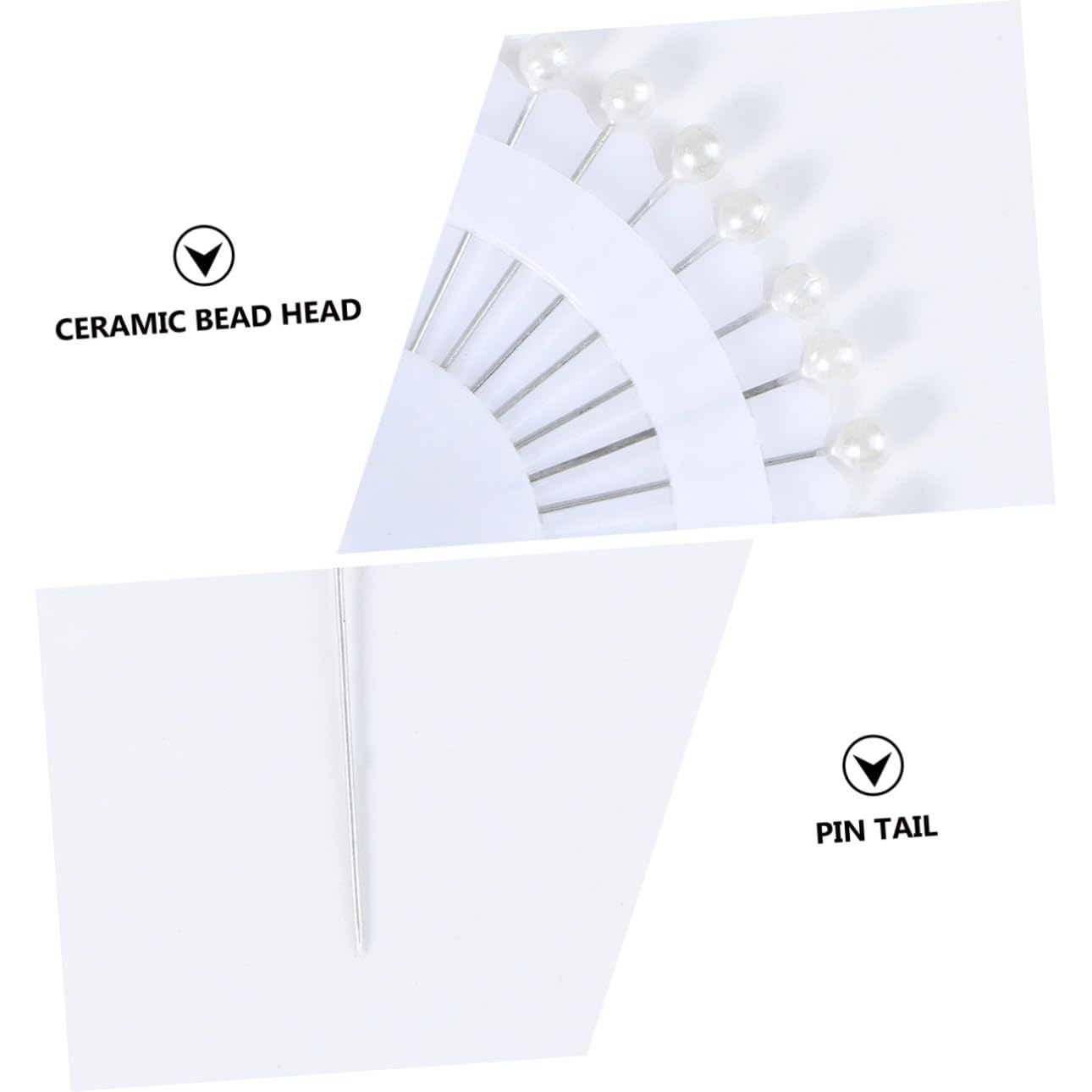 Alfileres con Cabeza de Imitación de Perla, 480 Piezas de 3 Mm | Acero Resistente al Óxido y Plástico, para Manualidades y Fiesta, Presentación en Pack de 480 Unidades