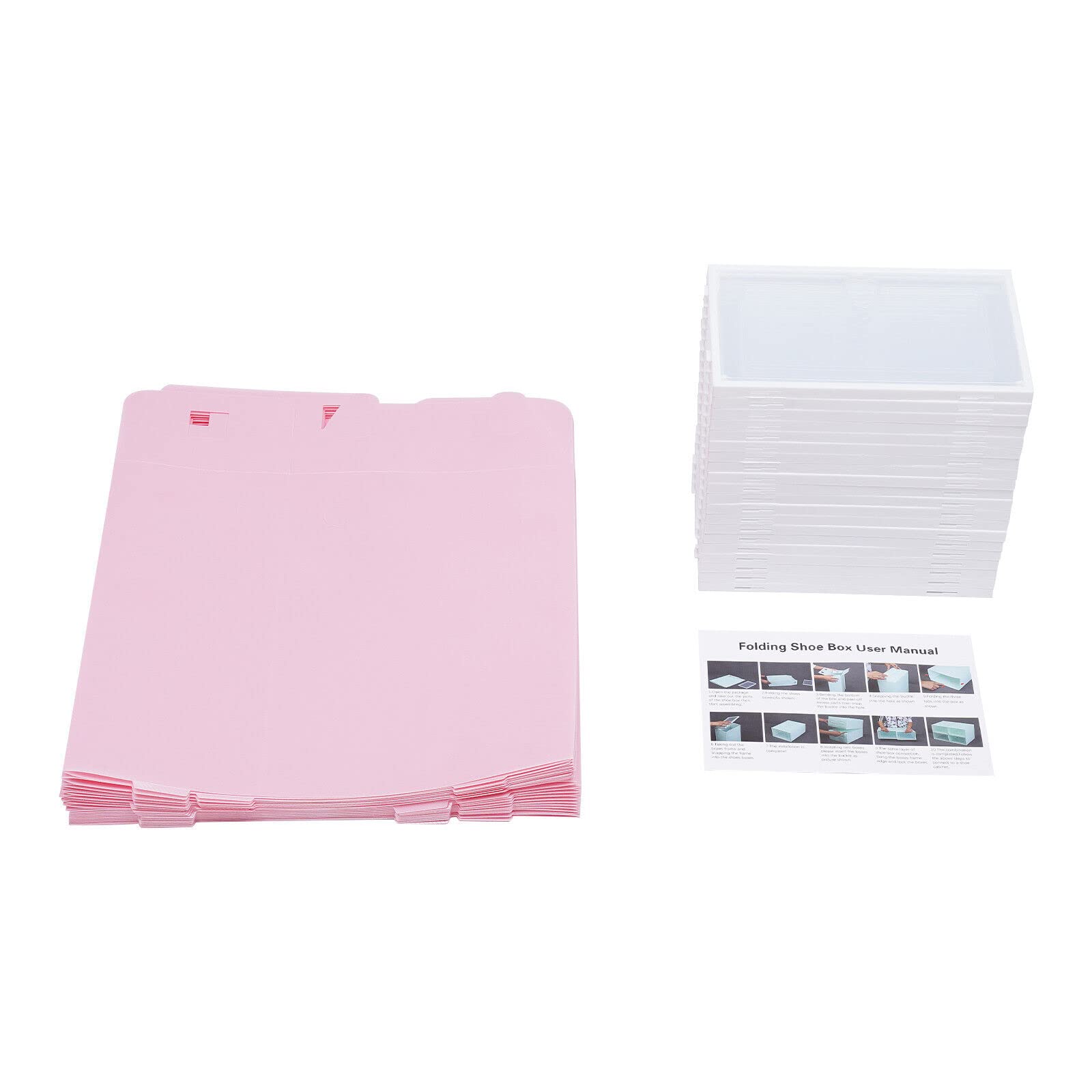 Scatole Scarpe Pieghevoli Trasparenti - Organizer Armadio Da 20 Pezzi, Verde