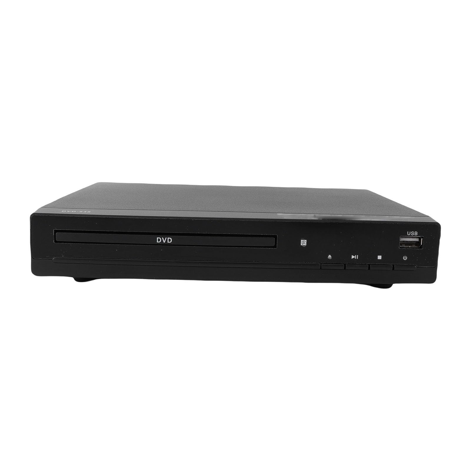 Fockety Reproductor de DVD, Interfaz Multimedia HD de 1080p Puerto USB All Region CD Player con Control Remoto, para el Cine en Casa del de Televisión (Enchufe de la UE)