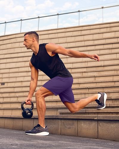 Image of G Gradual Men's Athletic Running Shorts with Zipper Pockets Quick Dry 7 inch / 5 inch / 9 inch Workout Gym Shorts for Basketball Hiking