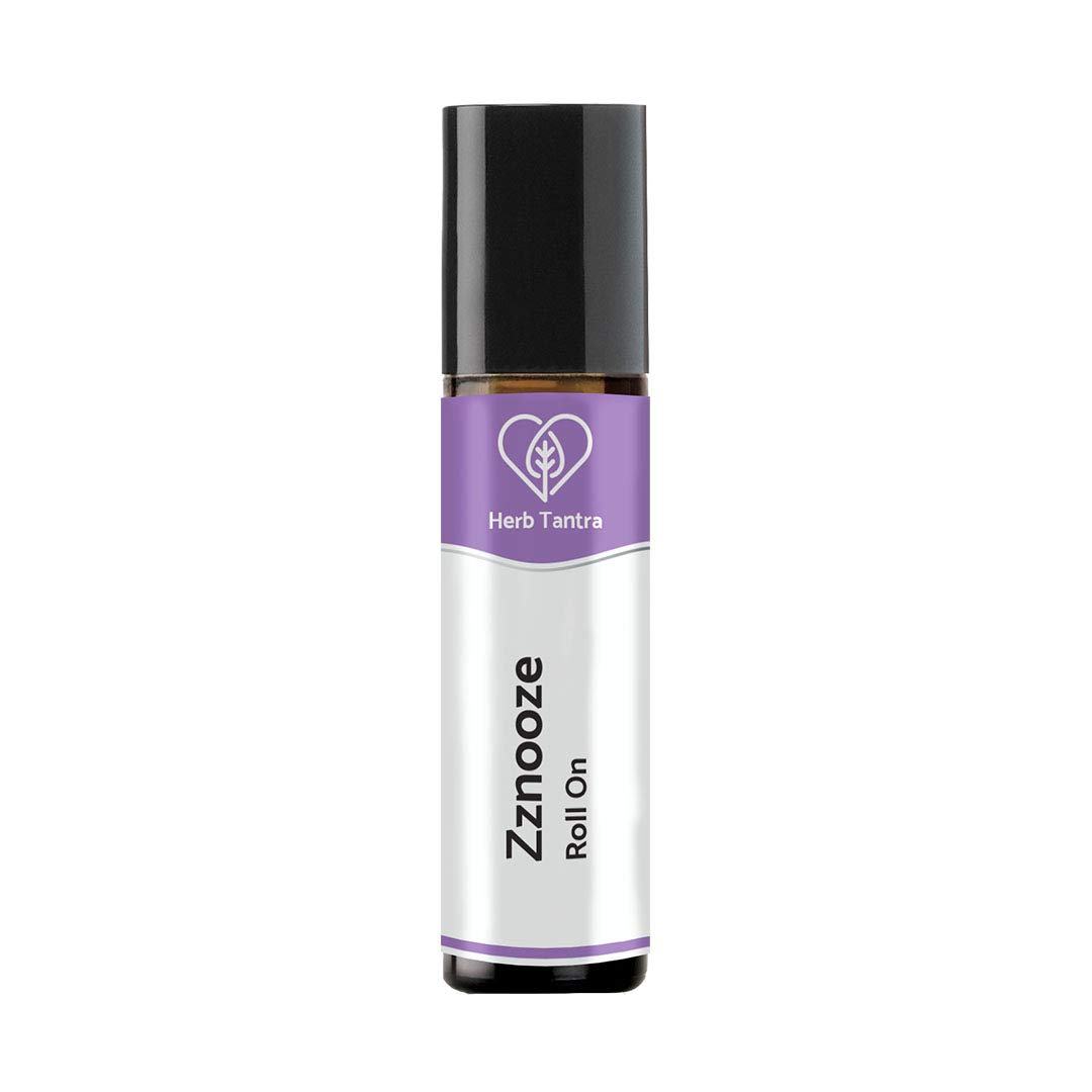 Herb Tantra Zznooze Roll On for better sleep quality Contains Lavender Essential Oils Stress Relief, Relaxing pure and natural Easy To Use Roll On Purple 9 ml (Pack of 1)