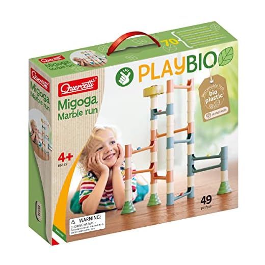 Quercetti XQU-86535 Quercetti-86535 Migoga Run Play Bio, Marble Track, Multicoloured