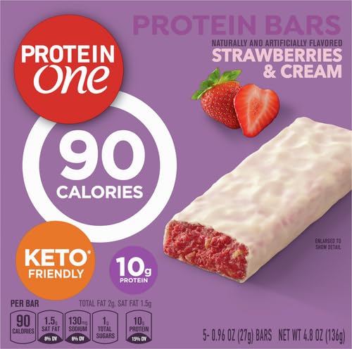 Protein One 10016000140896 90 Calorie Protein Bars, Strawberries And Cream, Keto Friendly thumb #1