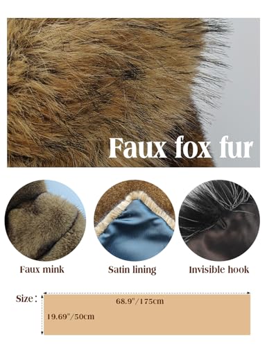 Women Faux Fur Shawl Wrap with Faux Fox Fur Trim Collar for Evening Dresses Wedding Party4