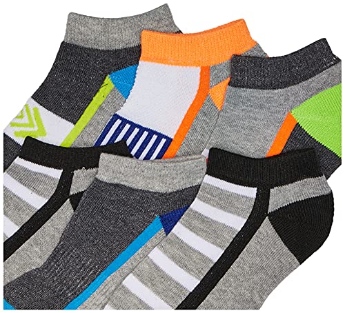Jefferies Socks Boy's Sport Athletic Colorful Pattern Low Cut Half Cushion Socks 6 Pair Pack, Multi, Medium #TOP1