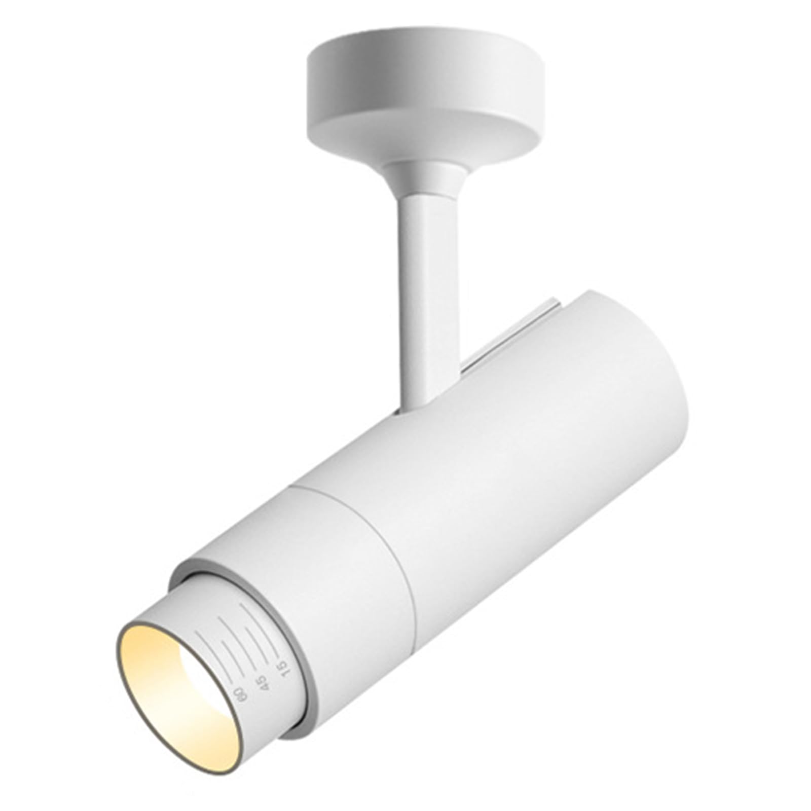 20W Foco LED con zoom, ángulo de haz ajustable de 15-60 ° para techo, luz de punto de acento con cable montaje en superficie para imágenes, plantas, pintura, CRI 95, Blanco Neutro-4000K