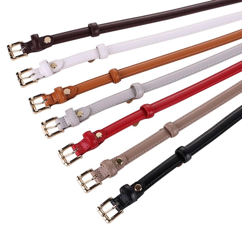 HBJWOV Women's Slim Waistband Decorated Denim Jeans With A Dress Waist Cinched Cowhide Suit Small Belt Women's(D)3