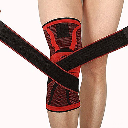 ASOONYUM Knee Compression Sleeve -Knee Brace with Side Stabilizers & Patella Gel Pads for Knee Support. Arthritis, Meniscus Tear, Joint Pain Relief & Sports Injury Recovery-Single