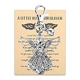 WSNANG Guardian Angel Pocket Token Hug From Heaven Condolences Card Miscarriage Gifts for Mom Loss of Baby Memorial Gift (Angel Feet Token-C)