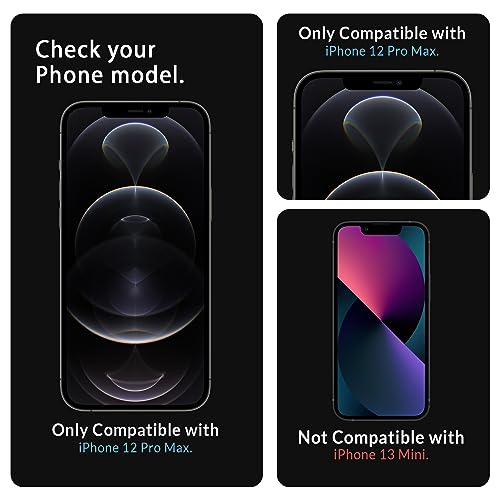 Image of ArmourPro Matte Privacy Tempered Glass for iPhone 12 Pro Max, Anti-Spy Anti-Glare Screen Protector, Edge-to-Edge Full Coverage, 9H Anti Scratch, Smooth Touch, Easy Installation Kit with Cable Protector