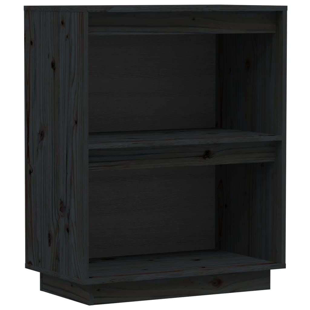Stolik konsola z litego drewna sosnowego czarny konsola z litego drewna do organizacji i wyświetlania w domu lub biurze 60 x 34 x 75 cm