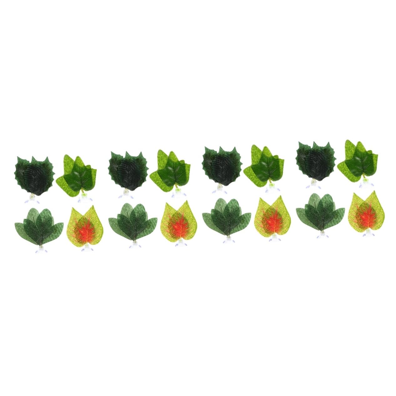 TOYANDONA 4 set Foglie Di Piante Artificiali Piante Acquatiche Per Acquario Acquatiche Realistiche Finte In Miniatura Piccole Per Acquario 4 pezzi*4