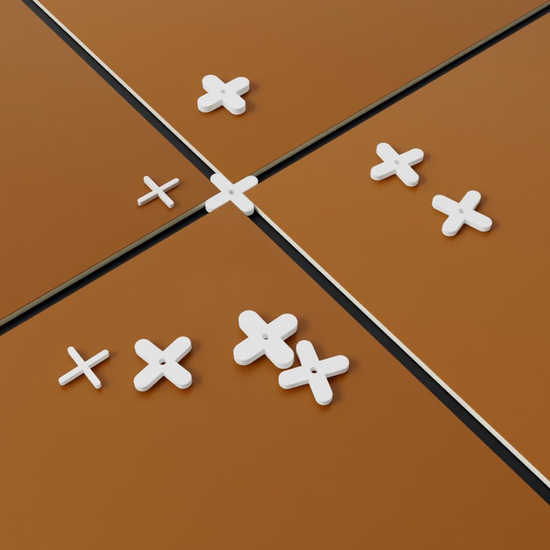 LUXART Tile Spacer Set 1000 PCS 2mm Reusable Tile Spacers for Professional Floor and Wall Installation Even Spacing and Seamless Grout Lines |High-Strength Leveler Spacers for Tile Alignment-image-24