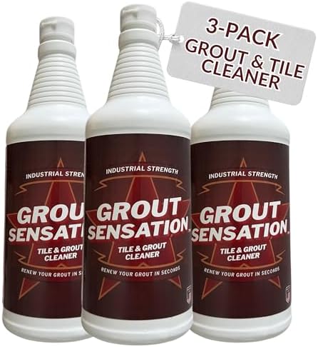 Heavy Duty Grout Cleaner - (Pack of 3) - For Tile Floors & Shower...