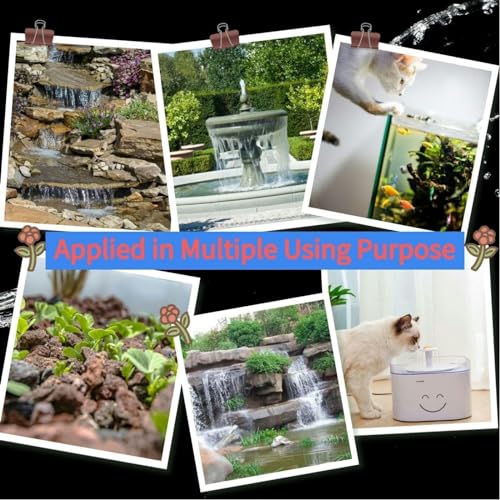 Image of Conquerall CHA-850 230GPH 900L /H AC 110V Submersible Pump 15W Fountain Pump with Flow Control 5.25ft High Head for Fish Aquariums, Pet Fountains, Indoor or Outdoor Pond Fountains and Pumps Hydroponics