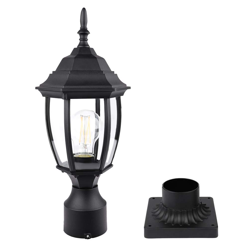 Buy Electric Outdoor Post Light with Pier Mount Base, Exterior Lamp