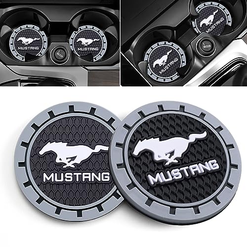 Car Cup Holder Coaster for Ford Mustang Recessed Silicone Cupholder Coaster Interior...