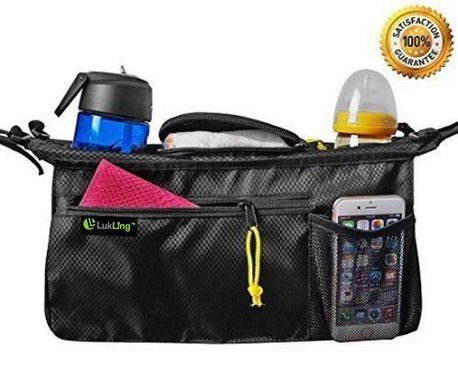 Lukling(TM) Stroller Organizer Bag (Black)