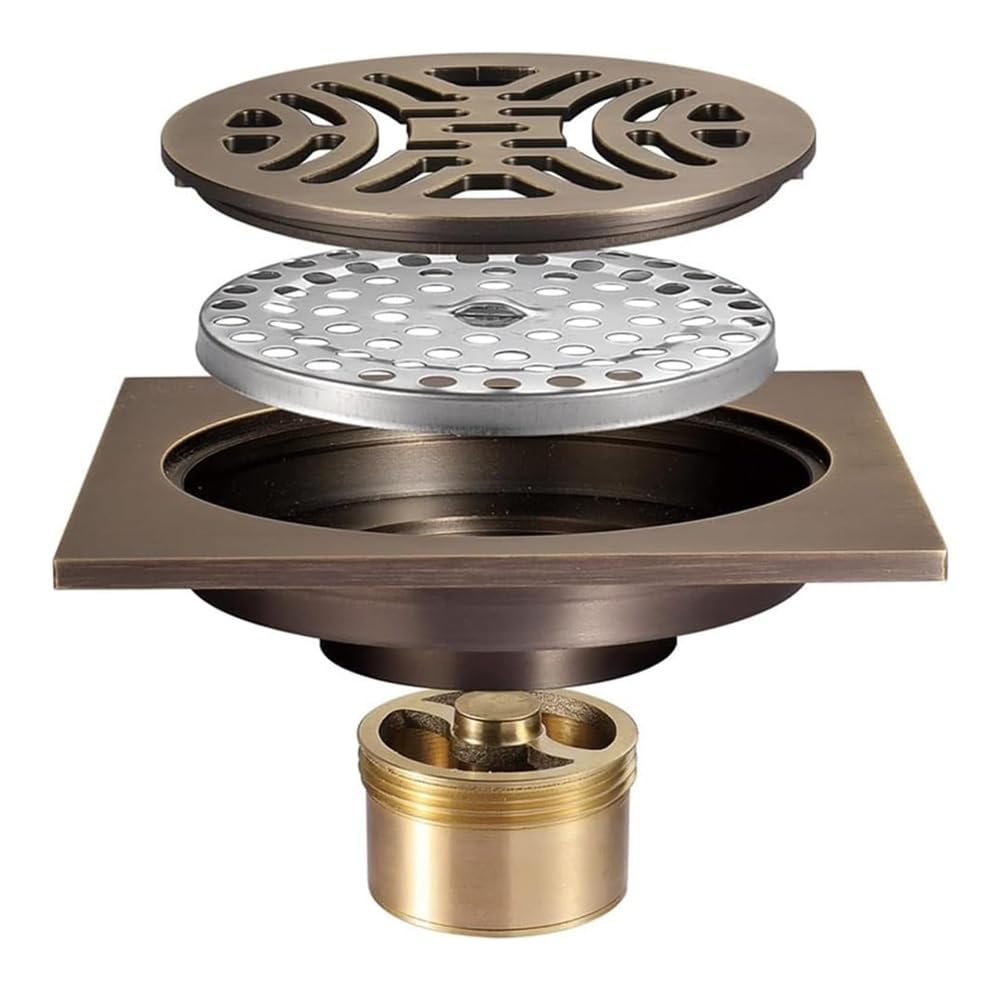 Siphon de sol extérieur antiobstruction pour éliminer les inondations de terrasse et odeurs