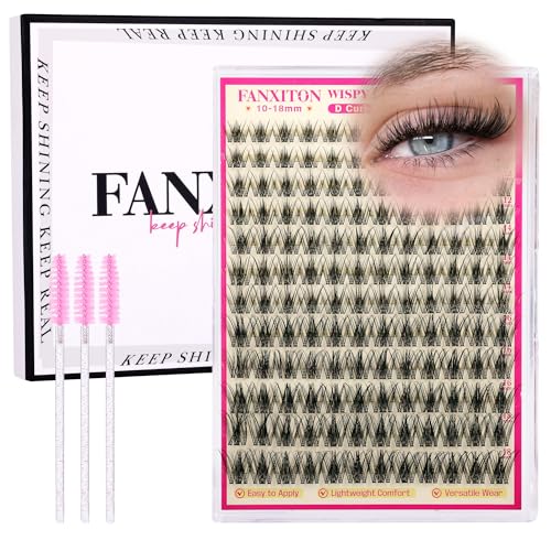 Image of Wispy Lash Clusters Kit Natural Look Eyelash Cluster Eyelash Extensions Short Eye Lashes Natural Looking with Lash Brush DIY Lash Extension Kit Individual Lashes Kit For Beginners (No Glue)