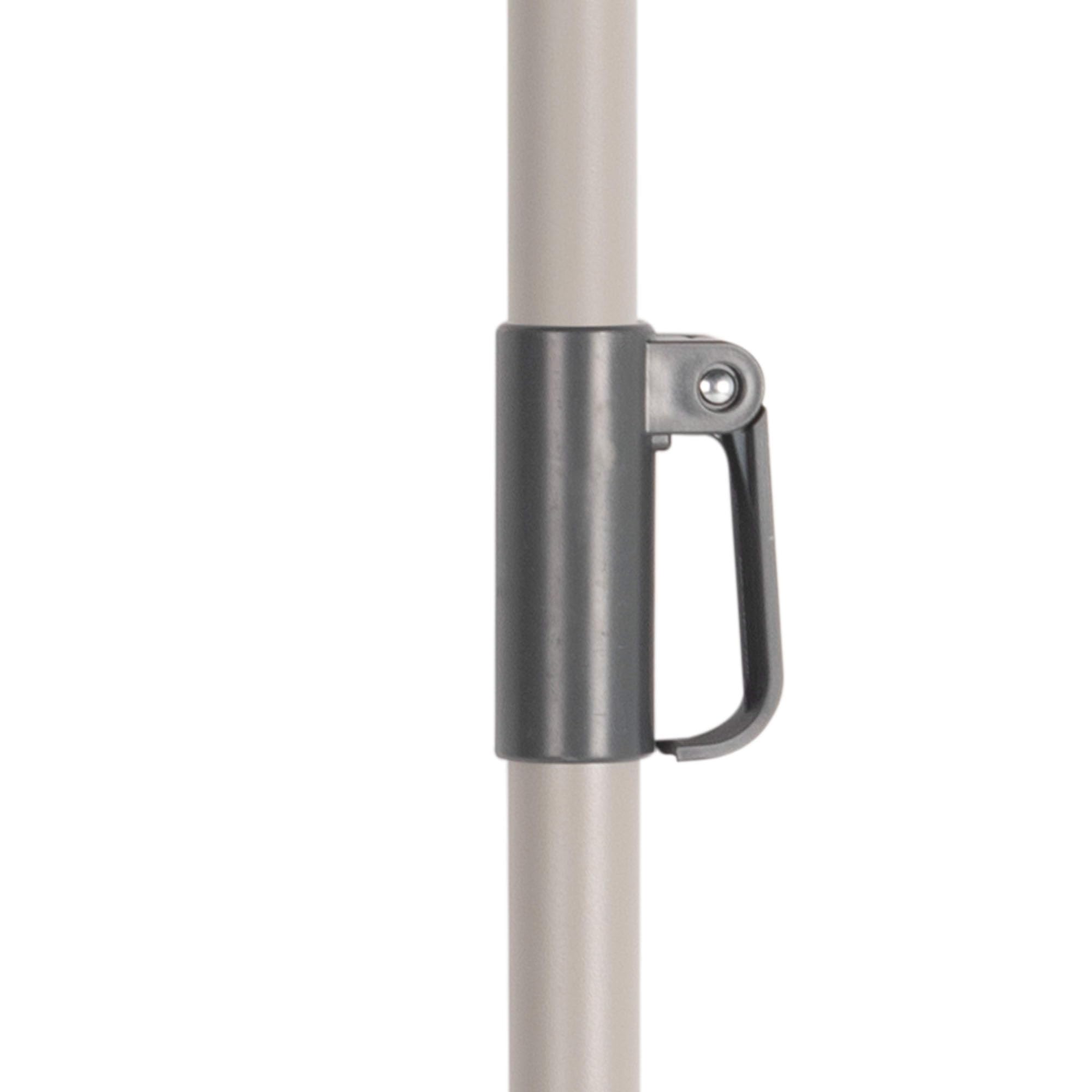 AKTIVE Parasol de Jardin Hexagonal, 220 cm, Couleur Ivoire, Protection UV50, Mât en Acier, Tube Ø28, 32 mm, Cheminée, Inclinaison et Hauteur Réglables, Tissu Polyester, Grands Parasols (62338)