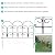 Sunnydaze Victorian 7.5' Set of 5 Decorative Garden Fence Panels - Iron Border Fence - 18" W x 16" H Per Piece - Black