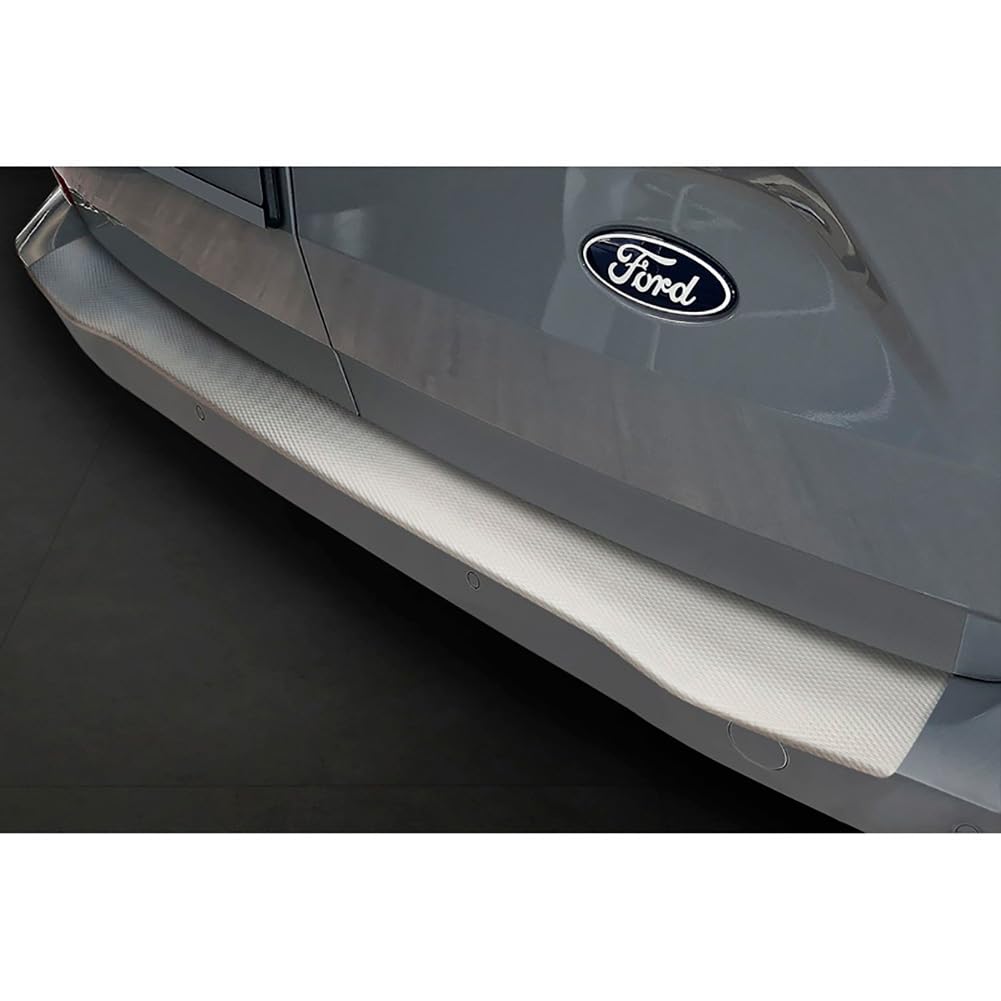 Avisa Edelstahl Heckstoßstangenschutz kompatibel mit Ford Transit Custom II/Tourneo Custom II 2023- & VW Transporter T7 2024- 'Wave', Silber