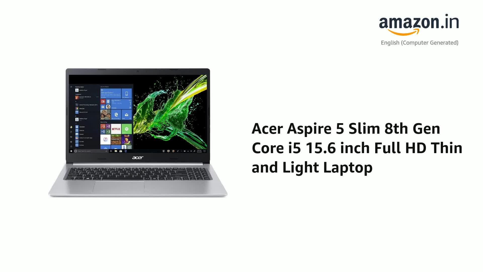 acer Aspire 5 Slim 8th Gen Core i5 15.6 inch Full HD Thin and