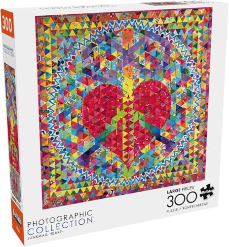 Buffalo Games - Sandhi Schimmel Gold - Junkmail Heart - Rompecabezas de 300 piezas para adultos de 14 años en adelante - Piezas de corte preciso, hermosa obra de arte y horas de diversión relajante miniatura 1