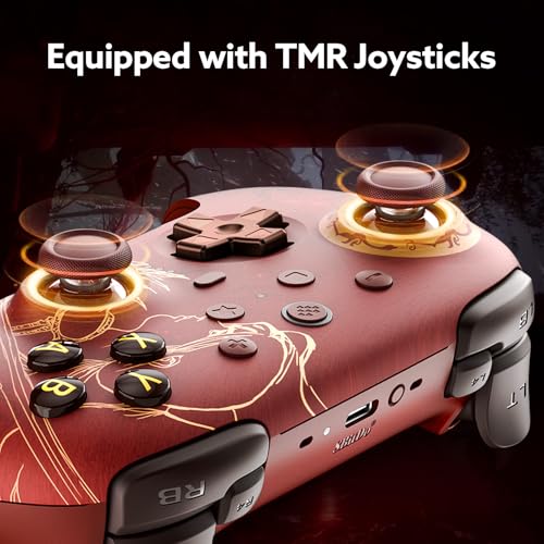 Image of 8BitDo Ultimate 2 Wireless Controller with TMR Joysticks for Windows & Android, Gaming Controller with Switchable Hall Effect /Tactile Triggers, RGB Fire Ring, 8Speed Wireless Tech, Charging Dock,WUCHANG: Fallen Feathers-Red