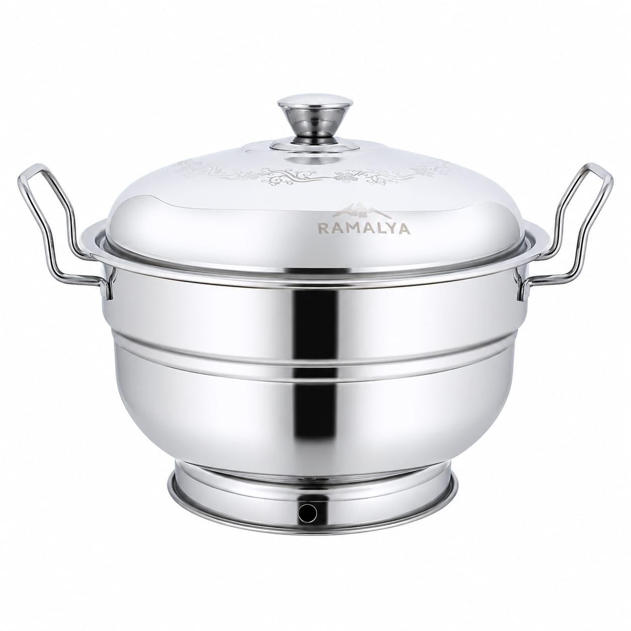Stainless Steel Bati Cooker & Gas Tandoor for Home Kitchen | Multi-Purpose Pizza Maker, Chicken & Paneer Tikka BBQ Grill | Gas Stove Oven (Non-Induction) & Litti Maker | Large Size (Silver)-image-15