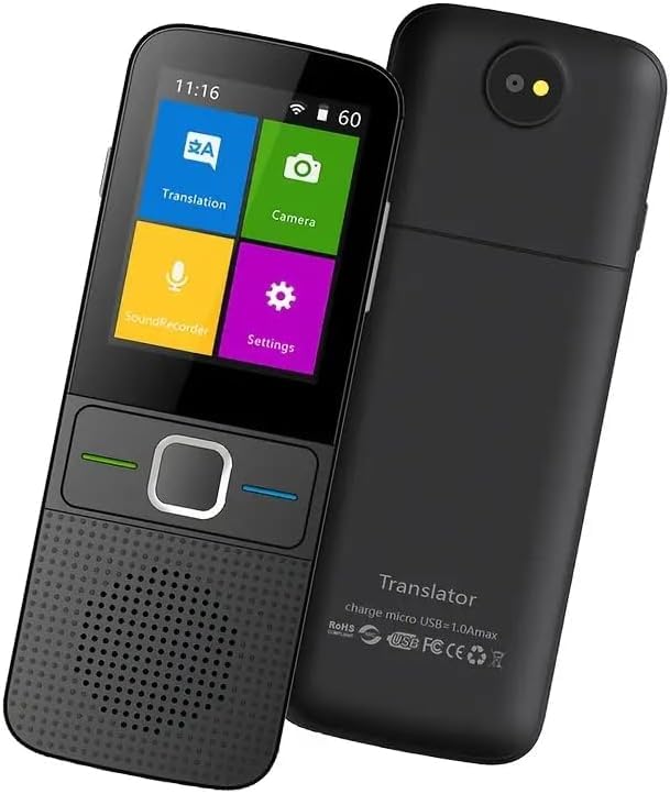 Sprachübersetzer-Gerät, unterstützt 137 Sprachen Smart Intelligent Zwei-Wege-WLAN/Hotspot/Offline Instant 2,4 Zoll Touchscreen Pocket Sprachübersetzungsfunktion Reisen Lernen Business