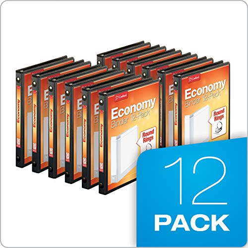 Cardinal Economy 3Ring Binders, 1/2″ Round Rings, Holds 125 Sheets